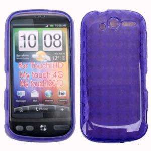 Purple Gel TPU Case Cover for HTC T Mobile Mytouch 4G  