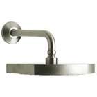   Novello Wall Mount Shower Head with Arm and Flange, Brushed Nickel