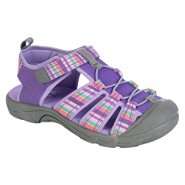 Expressions Girls Race Bump Toe Sandal   Purple 