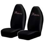 UNIQUE AUTOMOTIVE ACCESSORIES Pink Princess High Back Seat Covers with 