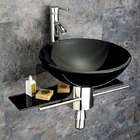  com bathroom tempered glass vessel sink and vanity faucet