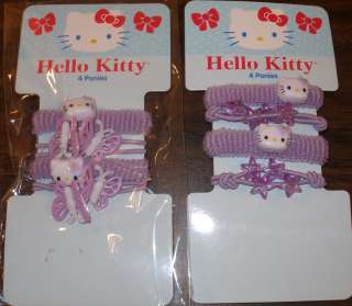   KITTY PONY TAIL PONYTAIL HOLDER SET PACKAGE HELLO KITTY HAIR ACCESSORY