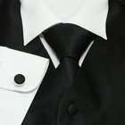 VEST SET Solid Black Formal Vest for Men Patterned for Mens Gift 