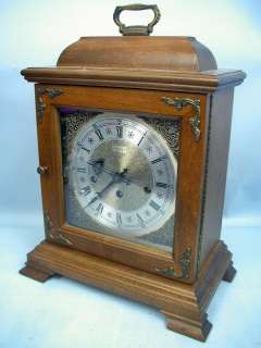 Hamilton Wheatland Walnut Keywound Mantle Clock 1981  