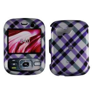 LG Remarq LN240 Purple Plaid Premium Designer Hard Protector Case