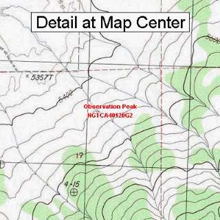 USGS Topographic Quadrangle Map   Observation Peak, California (Folded 