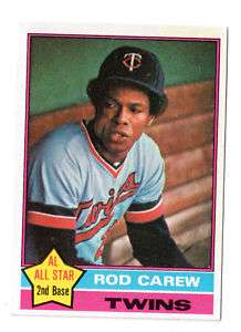 Rod Carew Twins AL All Star 1976 Topps Card #400  