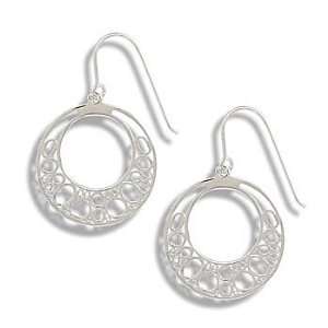   French Wire Earrings with Cut Out Circles West Coast Jewelry Jewelry