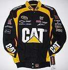 Authentic JH Design NASCAR Jeff Burton 31 CAT Twill Racing Jacket NWT 