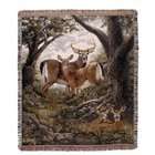   Deer Hidden Eyes Nature Deluxe Tapestry Throw Blanket Made in the USA