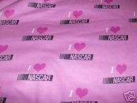 Love NASCAR Pink Blanket Handmade Quilt  
