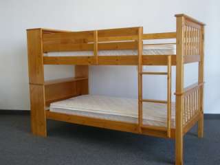 TWIN over TWIN BOOKCASE HONEY BUNK BEDS bunkbeds bed 798304045147 
