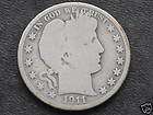 1911 P Barber Half Dollar 90% Silver Coin Lot A0558L