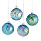 DDI Small Green Patterned Christmas Ball Ornament(Pack of 8)