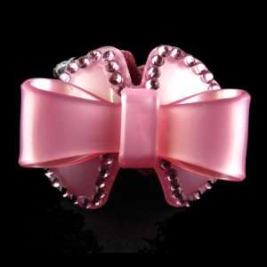  Butterfly Shape Hair Ring   Pink Beauty