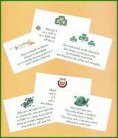 Irish Celtic Wedding Favors Poem Inspirational Cards  