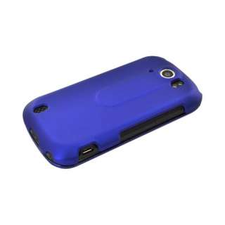 For HTC Mytouch 4g Slide Blue Rubberized Protective Hard Shell Case 