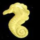 Mayer Mill brass SEA HORSE DRAWER PULL