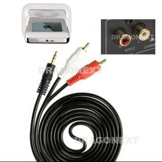 New Sirius 3.5mm Aux Audio Jack Out Cable Cord to RCA  