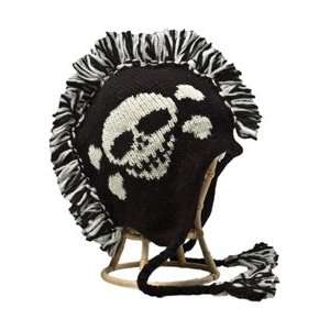  Hat Mohawk Punk Style 100% Wool with Fleece skull 