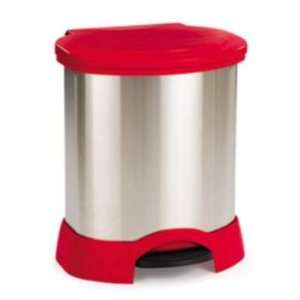 RUBBERMAID Step On Containers   Red  Industrial 