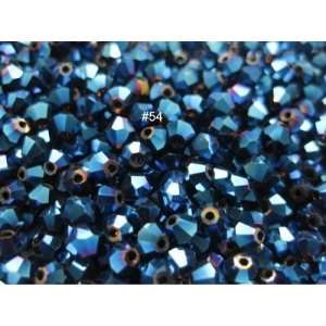  1000 Pieces 4mm Peacock Blue Bicone Crystal Beads Arts 