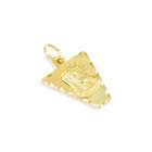VistaBella 14k Yellow Gold Jesus Crown Diamond Cut Sacred Pendant