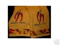 CHILE PEPPER (EMB.) KITCHEN TOWELS  