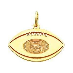   Gold NFL San Francisco 49Ers Logo Football Charm