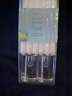 NEW 12 Danish SKINNY Taper Candles~Flower Tapers~2 glass cylinder 