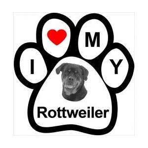  I Love My Breed Paw Magnet  Rottweiler