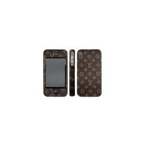  iPhone 4 Front & Back Case Cover Brown Leather Faceplate 