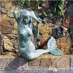  Mermaid Fountain (S) Finish Bronze Patio, Lawn & Garden