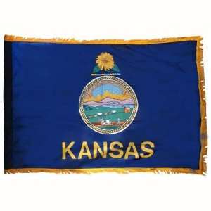  Kansas Flag 3X5 Foot Nylon PH and FR Patio, Lawn & Garden