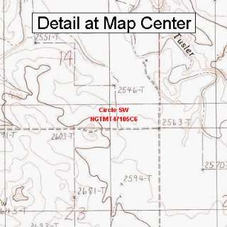 USGS Topographic Quadrangle Map   Circle SW, Montana 