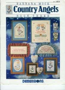 Dimensions Mock Country Angels Book Three Cross Stitch  