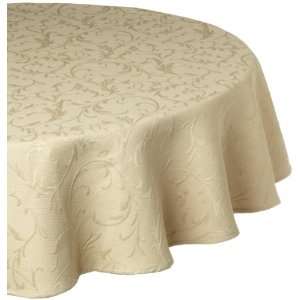  Lenox Opal Innocence Carved 70 Inch Round, Linen