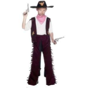  Smiffys Brown Boys Cowboy Fancy Dress Costume Wild West 3 
