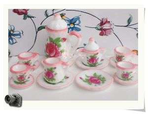 Dollhouse Miniature 17 pc Porcelaine Tea set DBA15  