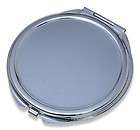 Small Blank Metal Compact Mirror Case
