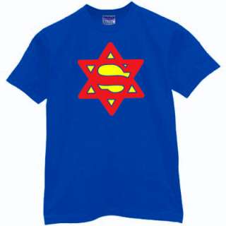 SUPER JEW Hebrew jewish Israel star zion flag T SHIRT M  