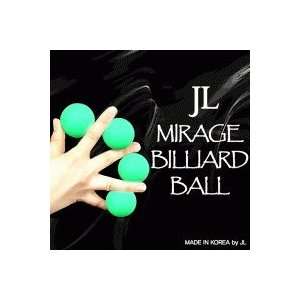   Mirage Billiard Balls by JL (green, 3 balls and shell) Toys & Games