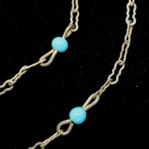 Vintage Chain 12k GF Turquoise Beads Delicate Necklace  