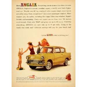   Automobile Line Anglia Lion Mom   Original Print Ad