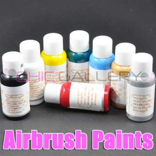 8x Color Airbrush Paint Nail Art Airbrushing #158  