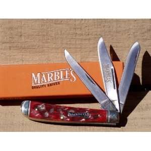  Marbles   3 Blade Red Bone Trapper Knife Sports 