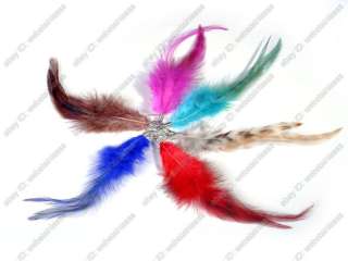   jewelry Lots Multicolor Natural Pheasant Feather Earrings  