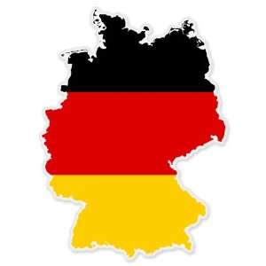  Germany Map Flag car bumper sticker decal 5 x 4 