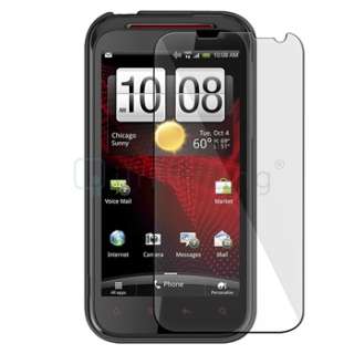   Snap on Rubber Hard Case+2 Film+Car+Wall Charger+USB For HTC Rezound
