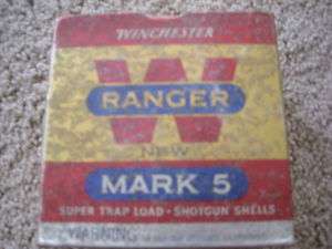 SHOTGUN SHELL BOX   WINCHESTER RANGER MARK 5 SUPER TRAP  